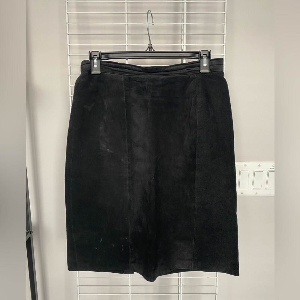 Ada Vintage  Midi Leather Skirt